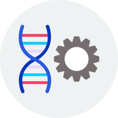 Genetik. Web simgesi basit illüstrasyon