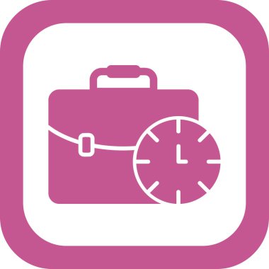  çalışma zamanı simgesi vektör illüstrasyonu