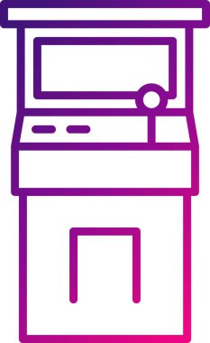 Arcade web simgesi, basit vektör illüstrasyonu