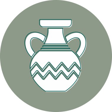 Vazo. Web simgesi basit illüstrasyon