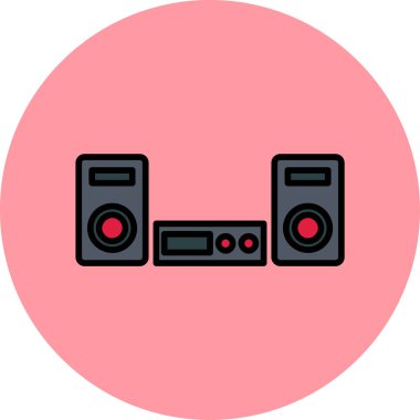 Müzik Sözcüsü Web simgesi basit illüstrasyon