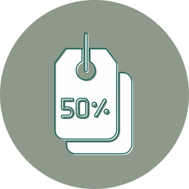 indirimli etiket simgesi, vektör illüstrasyonu basit tasarım