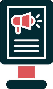 Poster. Web simgesi basit illüstrasyon