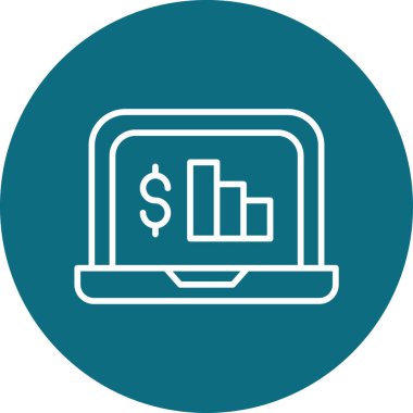 Basit iş grafik vektör simgesi