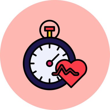 Kronometre simgesi, vektör illüstrasyonu basit tasarım