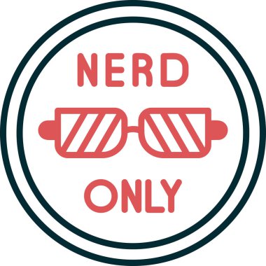 Sadece İnek metin simgesi, vektör illüstrasyonu