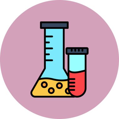 Kimyasal matara simgesi, vektör çizimi basit tasarım