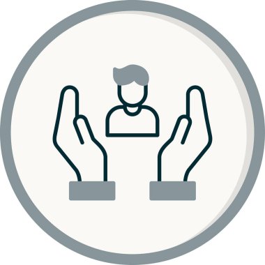 İnsani Yardım Simgesi Vektör İllüstrasyonu 