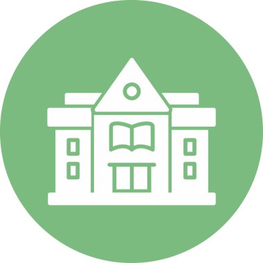 Kütüphane. Web simgesi basit illüstrasyon