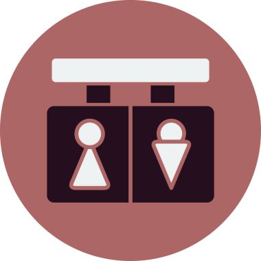 Tuvalet Ağı vektör illüstrasyonu