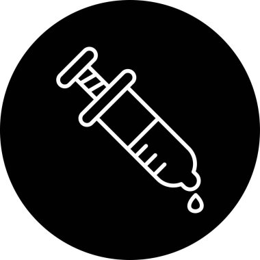 Aşı şırınga vektör simgesi