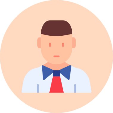 Erkek avatar. Web simgesi basit illüstrasyon