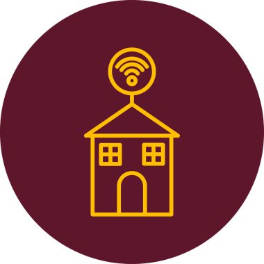 Akıllı ev. Web simgesi basit illüstrasyon 