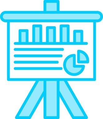 sunum simgesi, vektör illüstrasyonu basit tasarım