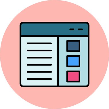 Ağ. Web simgesi basit illüstrasyon