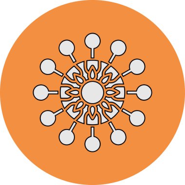 İğnelik Modern Simge, Vektör İllüstrasyonu 