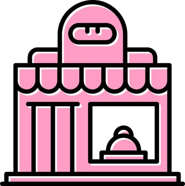 Fırın Dükkanı simgesi vektör illüstrasyonu 