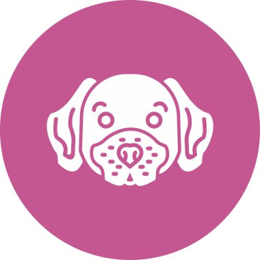 Rottweiler köpek simgesi vektör çizimi