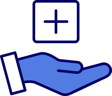 Sağlık hizmetleri. Web simgesi basit illüstrasyon