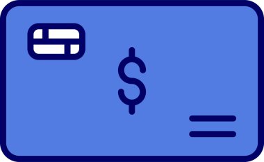 Banka kredi kartı simgesi vektör illüstrasyonu