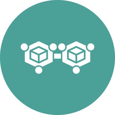 Engelleme zinciri. Web simgesi basit tasarım