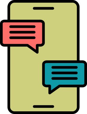 Sohbet mesajı vektör illüstrasyonu