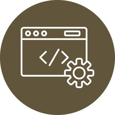 Web Yazılım simgesi, vektör illüstrasyonu