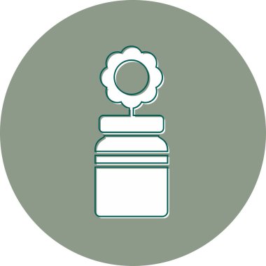 Çiçek. Web simgesi basit illüstrasyon 