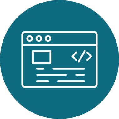 Web Yazılım simgesi, vektör illüstrasyonu