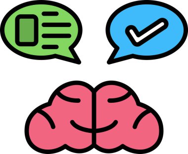 Basit Düşünme simgesinin vektör illüstrasyonu 