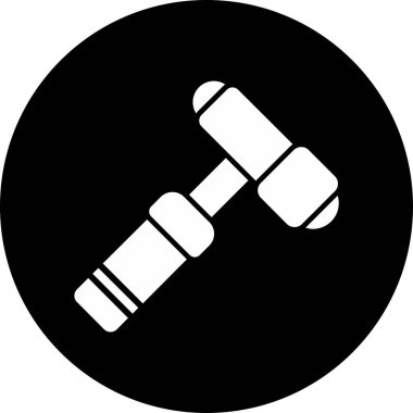 Çekiç ağı simgesi, basit vektör illüstrasyonu 