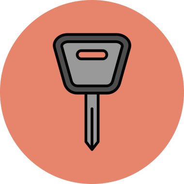 Araba anahtar simgesi, vektör çizim