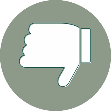 Hoşlanmamak, başparmak simgesi, vektör illüstrasyonu