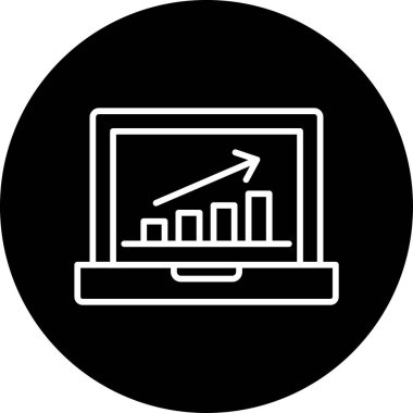 işletme büyüme grafiği vektör simgesi