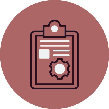 Deneme listesi düz simge, iş, vektör,