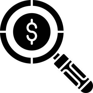 Renkli soyut bir vektör kullanarak para aramasının basit bir illüstrasyonu.