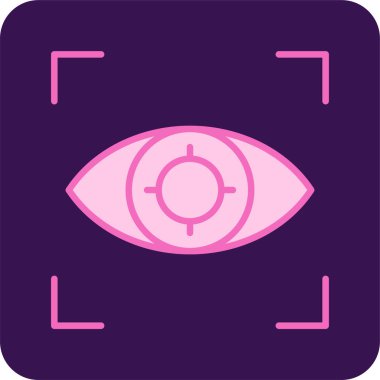 Göz takibi. Web simgesi basit illüstrasyon 