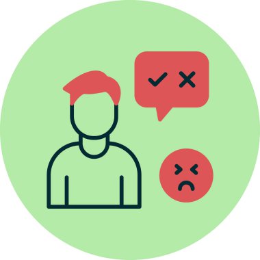 Doğru ya da yanlış ikon. vektör illüstrasyonu