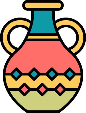 Vazo. Web simgesi basit illüstrasyon