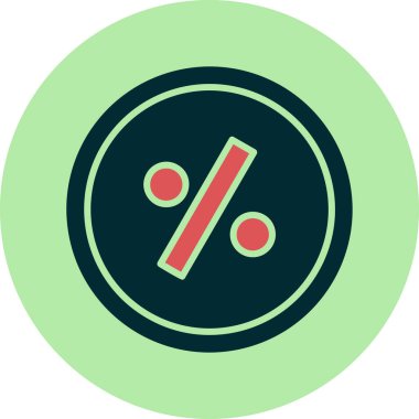 İndirim simgesinin vektör illüstrasyonu, yüzde