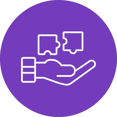 Sorun Çözme simgesi, basit vektör illüstrasyonu