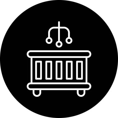 Bebek Yatağı Web simgesi, basit vektör illüstrasyonu