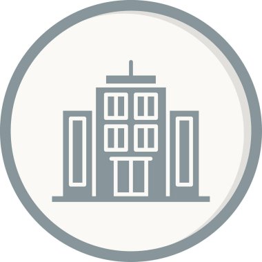 bina simgesi, vektör illüstrasyonu basit tasarım 