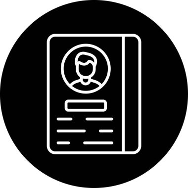 Basit web profili simgesi, vektör illüstrasyonu