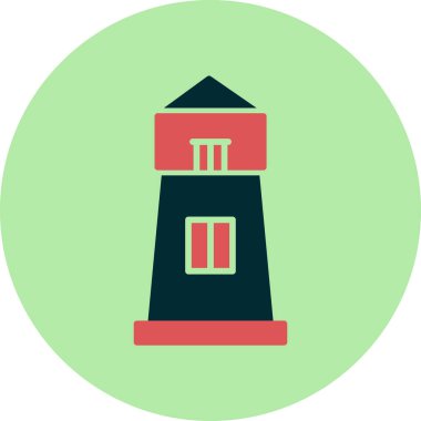 Deniz feneri web simge vektör çizim