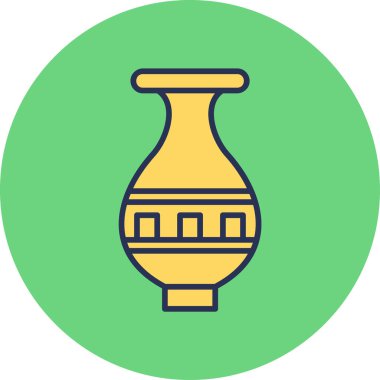 Vazo. Web simgesi basit illüstrasyon