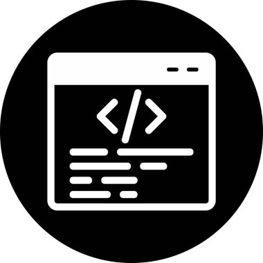 Web Programlama simgesinin basit doğrusal resmi