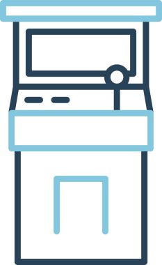 Arcade web simgesi, basit vektör illüstrasyonu