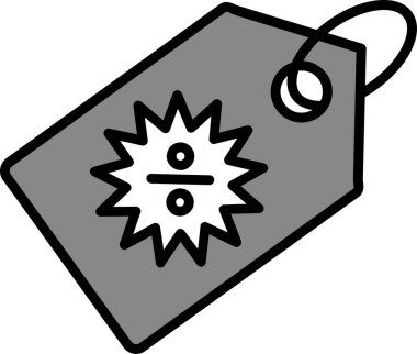 Taslak biçimdeki basit İndirim simgesi