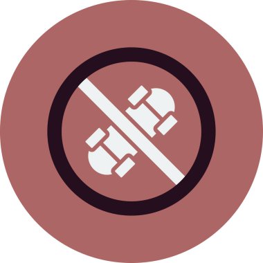 Kaykay ikonu yok. resimleme tasarımı